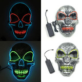 Halloween Mask Neon Masks LED Scary Skull Masque