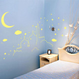 Luminous Star Moon Stickers Glow In The Dark Stars Bedroom