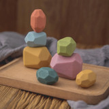 Wooden Jenga Building Block Colored Stone Creative Educational Toys Stacking Game Wooden Toy