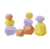 Wooden Jenga Building Block Colored Stone Creative Educational Toys Stacking Game Wooden Toy