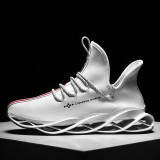 Men's Running Shoes Waterproof Leather Sneakers Unique Blade Sole High-quality Cushioning Outdoor Athletic Jogging Sport Shoes