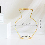 2020 Retro Vase Iron art Flowers Vases Gold Metal Flower Vase Nordic Style Flower Vase desktop ornaments Plant Holder Home Decor