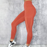 Womans Leggings with Pocket Push Up Activewear Workout High Waist Patchwork (AS)