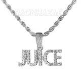 Iced Gold / Silver Buddha Pendant w/ 5mm Franco Chain / JUICE Pendant w/ 4mm Rope Chain Set Iced Gold / Silver Buddha Pendant w/ 5mm Franco Chain / JUICE Pendant w/ 4mm Rope Chain Set