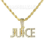 Iced Gold / Silver Buddha Pendant w/ 5mm Franco Chain / JUICE Pendant w/ 4mm Rope Chain Set Iced Gold / Silver Buddha Pendant w/ 5mm Franco Chain / JUICE Pendant w/ 4mm Rope Chain Set