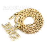 Iced Gold / Silver Buddha Pendant w/ 5mm Franco Chain / JUICE Pendant w/ 4mm Rope Chain Set Iced Gold / Silver Buddha Pendant w/ 5mm Franco Chain / JUICE Pendant w/ 4mm Rope Chain Set