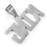 316L Stainless Blinged Out King Lettering Pendant w/ 4mm Miami Cuba Chain