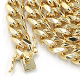 Hip Hop ICED Gold 14K JUMBO Logic Jesus Brass Pendant w 10mm Cuban Chain Set