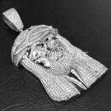 New Lab diamond Micro Pave JUMBO Jesus Walks Pendant.