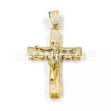 New Lab diamond Micro Pave JUMBO Jesus Crucifix Pendant.