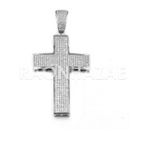 New Lab diamond Micro Pave JUMBO 2PAC Cross Pendant.