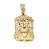 New Lab diamond Micro Pave JUMBO Jesus Face Pendant.