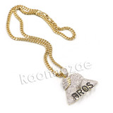 Hiphop BMF Bros Fist Brass Pendant W/ 5mm 18-30 inches Cuban Chain