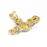 Hiphop Black mafia CAPP dat $$$ Brass Pendant W/ 5mm 18-30 inches Cuban Chain