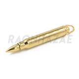 Stainless Steel Gold Pistol Hand Gun Pendant w/ 5mm Miami Cuban Chain