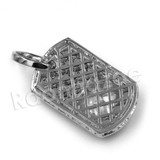 14K PT Gold BIG DIAMOND DOGTAG Pendant W/5mm 24" 30" Cuban Chain 14K PT Gold BIG DIAMOND DOGTAG Pendant W/5mm 24" 30" Cuban Chain