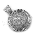 14K Pt Gold Round CLASSIC SPINNING DISCO DANCER Pendant W/5mm 24" 30" Cuban Chain