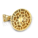 14K Pt Gold Round CLASSIC SPINNING DISCO DANCER Pendant W/5mm 24" 30" Cuban Chain