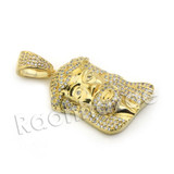 Lab diamond Micro Pave Jesus Face w/ Miami Cuban Chain BR116