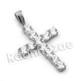 Lab diamond Micro Pave Enlighten Jesus Cross Pendant w/ Miami Cuban Chain BR104