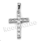 Lab diamond Micro Pave Enlighten Jesus Cross Pendant w/ Miami Cuban Chain BR104