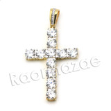 Lab diamond Micro Pave Enlighten Jesus Cross Pendant w/ Miami Cuban Chain BR104