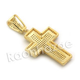 Lab diamond Micro Pave Uzi Jesus Cross w/ Miami Cuban Chain BR097