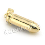 Lab diamond Micro Pave Bullet Pendant w/ Miami Cuban Chain BR087