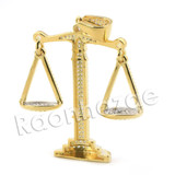 Lab diamond Micro Pave Gangsta Justice Pendant w/ Miami Cuban Chain BR082