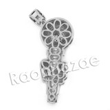 Lab diamond Micro Pave Fiend of a Microphone Pendant w/ Miami Cuban Chain BR077