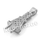 Lab diamond Micro Pave Electric Plug Pendant w/ Miami Cuban Chain BR031