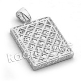 Lab diamond Micro Pave DJ Turntable Pendant w/ Miami Cuban Chain BR025