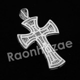 Lab diamond Micro Pave Anarchy Jesus Piece Pendant w/ Miami Cuban Chain BR016