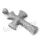 Lab diamond Micro Pave Anarchy Jesus Piece Pendant w/ Miami Cuban Chain BR016