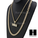 MENS BLING SAVAGE PENDANT DIAMOND CUT 30" CUBAN CHAIN NECKLACE SET G32 MENS BLING SAVAGE PENDANT DIAMOND CUT 30" CUBAN CHAIN NECKLACE SET G32