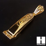 316L Stainless steel Gold Barber Clipper Trimmer Pendant SS017