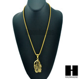 316L STAINLESS STEEL SAINT DEATH SANTA MUERTE GOLD PENDANT W 24" BOX CHAIN NECKLACE 2 316L STAINLESS STEEL SAINT DEATH SANTA MUERTE GOLD PENDANT W 24" BOX CHAIN NECKLACE 2
