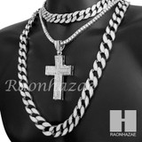 Hip Hop Cross Pendant 16" Choker 18" Tennis 30" Miami Cuban Chain 15S Hip Hop Cross Pendant 16" Choker 18" Tennis 30" Miami Cuban Chain 15S