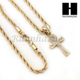 ANKH CROSS ROPE CHAIN DIAMOND CUT 30" CUBAN LINK CHAIN NECKLACE SS07G ANKH CROSS ROPE CHAIN DIAMOND CUT 30" CUBAN LINK CHAIN NECKLACE SS07G