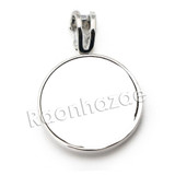 Men Hip Hop Rhodium Plated Medusa Pendant w/ 24" Miami Cuban Chain B15S