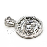 Men Hip Hop Rhodium Plated Medusa Pendant w/ 24" Miami Cuban Chain B15S