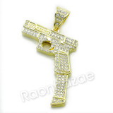 LARGE HAND GUN CHARM ROPE CHAIN DIAMOND CUT CUBAN CHAIN NECKLACE G63 LARGE HAND GUN CHARM ROPE CHAIN DIAMOND CUT CUBAN CHAIN NECKLACE G63