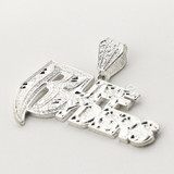 Italian .925 Sterling Silver RUFF RYDERS Pendant 5mm Figaro Necklace S09