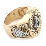 MENS MASONIC FREEMASON LODGE ATTIRE BOW TIE GOLD COMPASS HANKY SET W/ RING G1