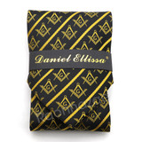 MASONIC FREEMASON GOLD COMPASS HANDKERCHIEF NECKTIE 2PIN FLOWER SET W/ RING G1