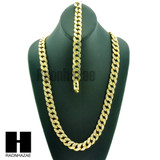 Hip Hop Mens 14k Gold Finish 16mm 30", 36" Cuban Link Chain Bracelet