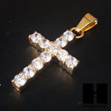 316L Stainless steel Gold 2Pac Cross Pendant Miami Cuban SS037