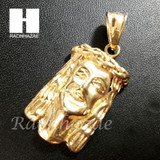 Mens Hip Hop Stainless steel Gold Jesus Face Pendant SS003