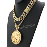 Hip Hop Quavo MEDUSA Miami Cuban Choker Tennis Chain Necklace L10