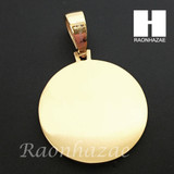 Mens Stainless steel Gold Last Supper Charm Round Pendant SS005